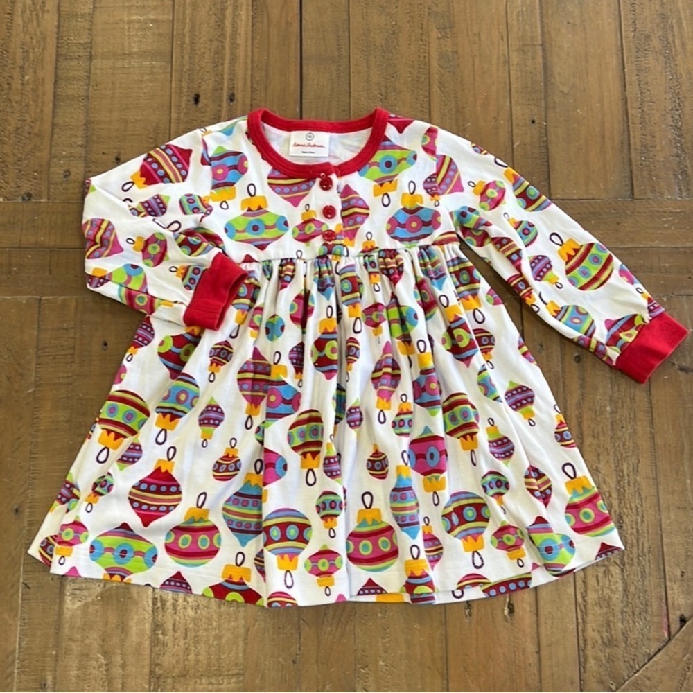 Hanna andersson bright ornament Christmas dress